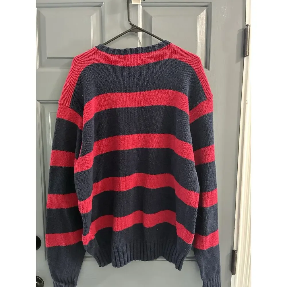Vtg Ralph Lauren Polo Crew Neck Sweaters Red Stripped and Green Lot Of 2 Sz XXL - Picture 4 of 13
